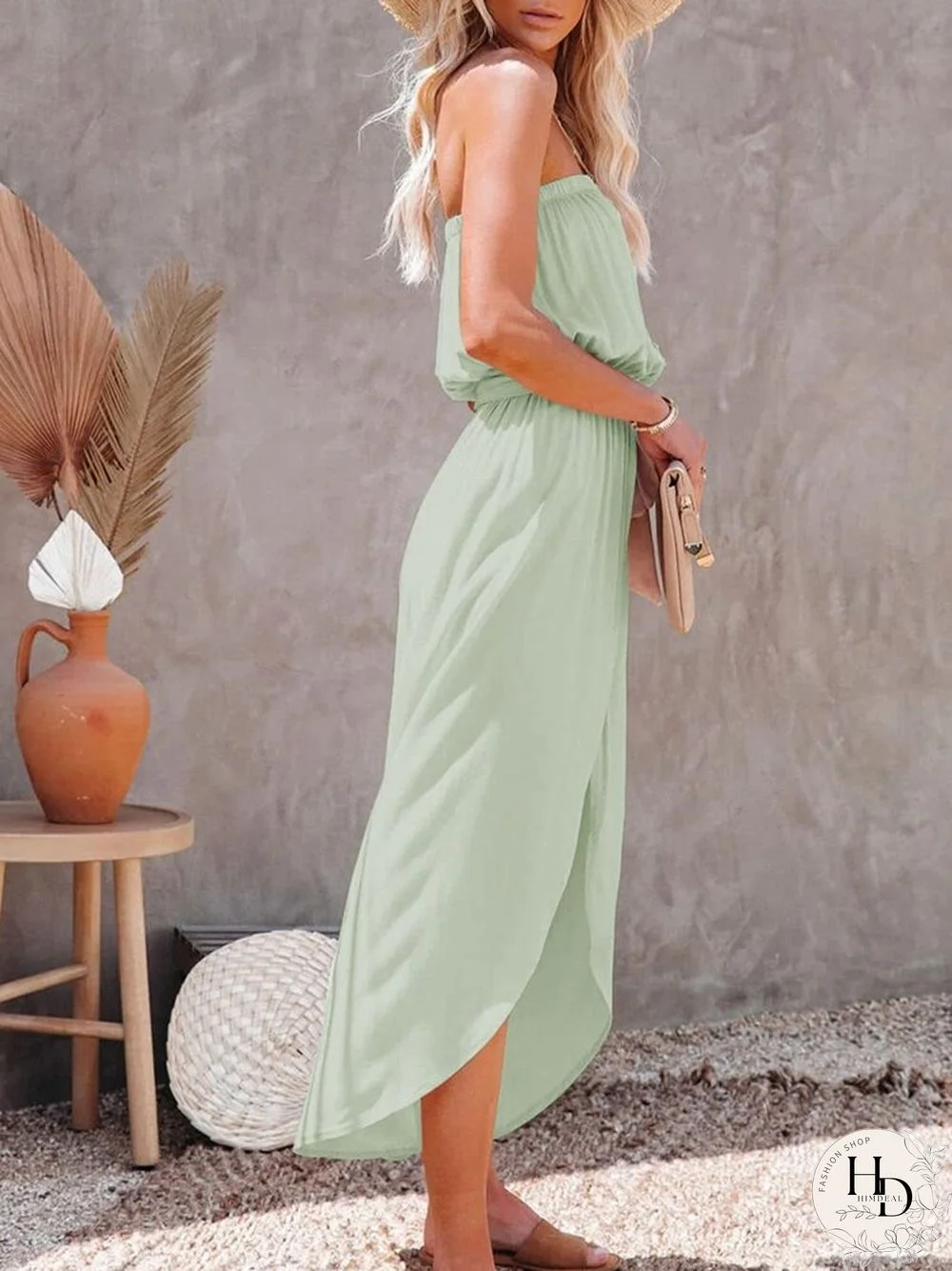 Women Off Shoulder Solid Rompers Casual Backless Elastic Waist Lace Up Overalls Elegant OL Ladies Long Trouser Summer Jumpsuits