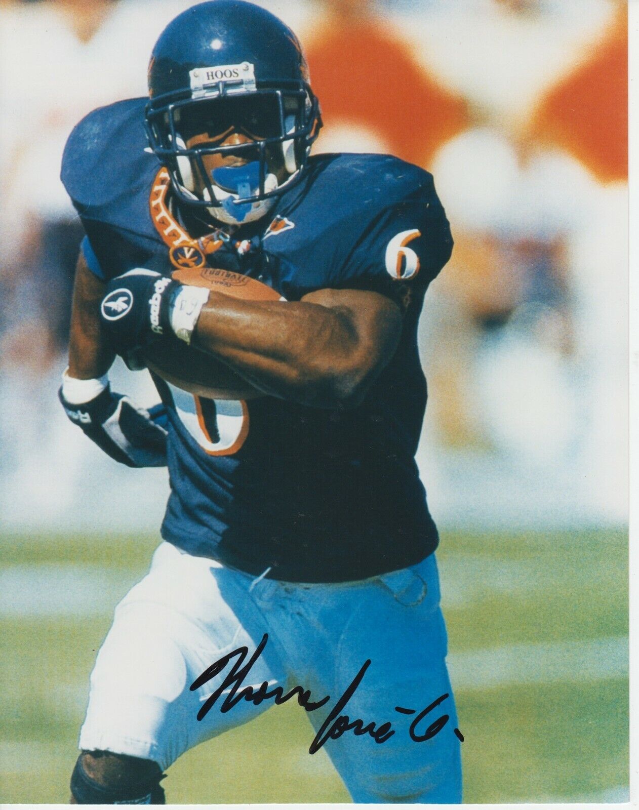 Thomas Jones #0 8x10 Signed Photo Poster painting w/ COA Virginia Cavaliers -