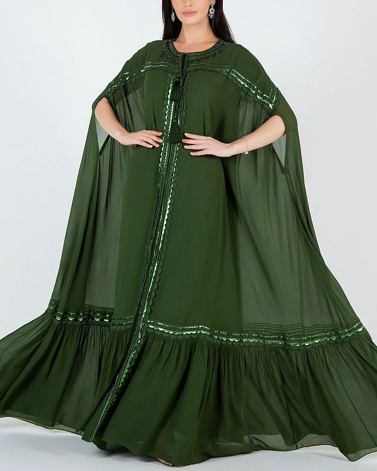 Cape Dress With Separate Inner Dress