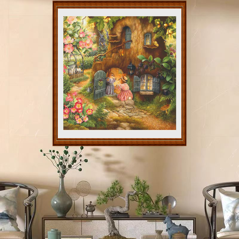 复制【ZZ6269- Peter Rabbit's Visit to a Friend】 Painting Fairy Cross Stitch