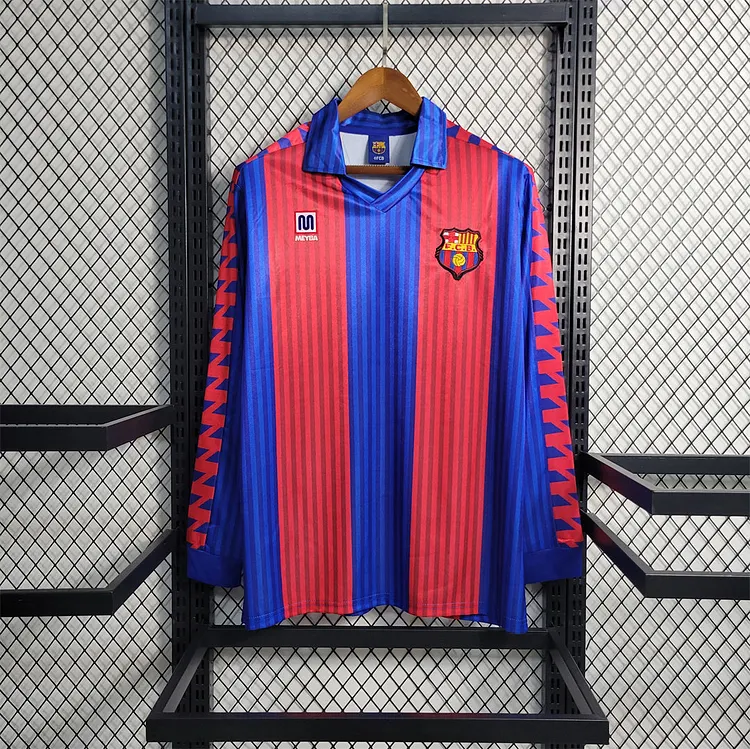 91/92 FC Barcelona Home Jersey (Long Sleeve)