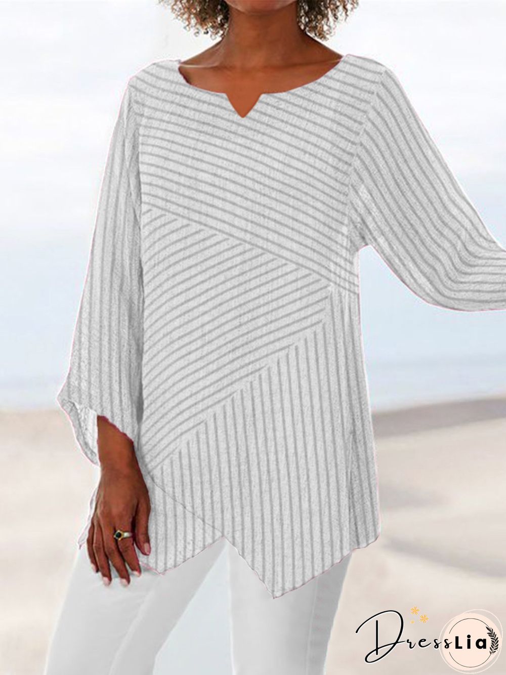 Long Sleeve Striped Tops