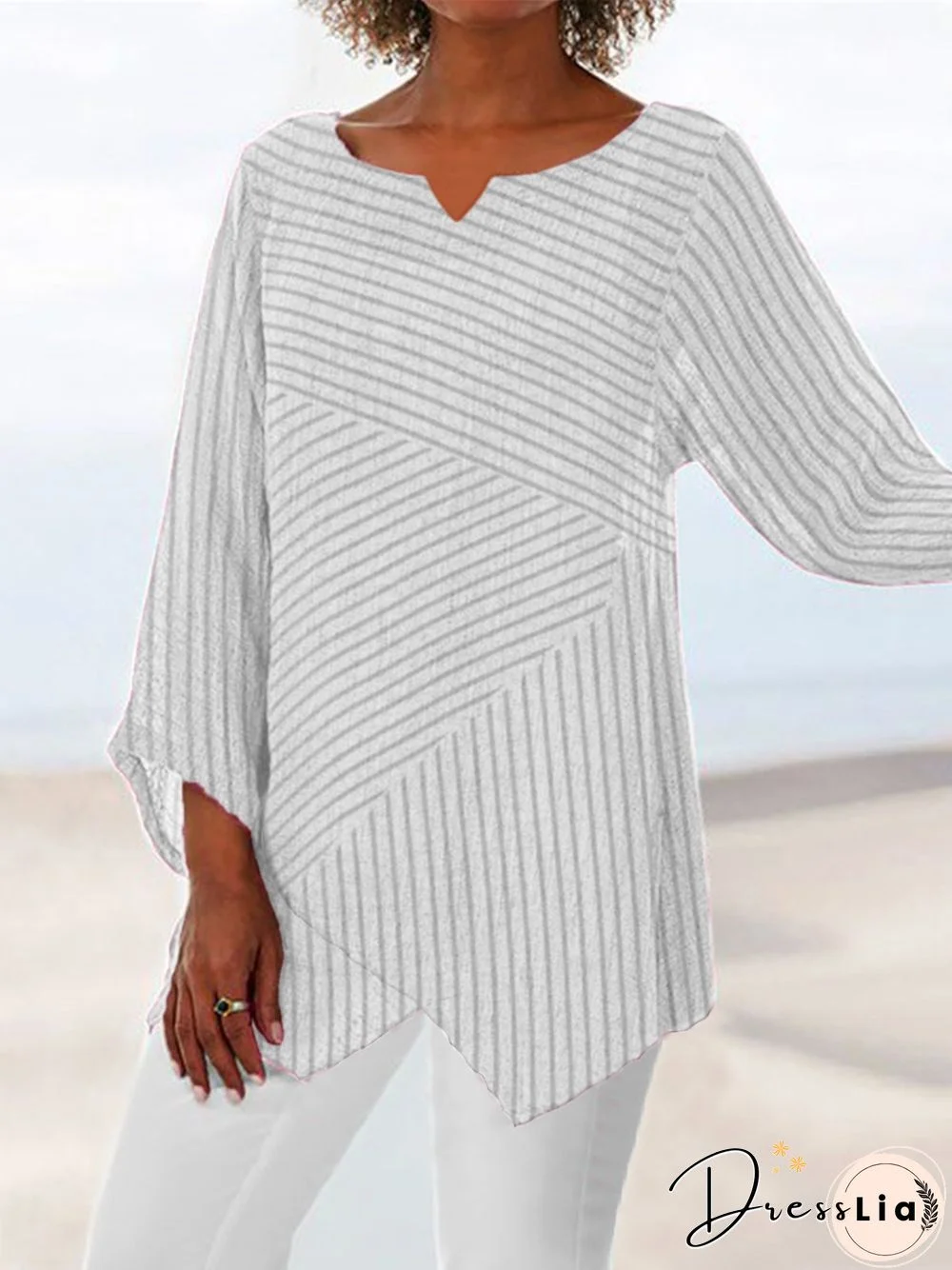 Long Sleeve Striped Tops