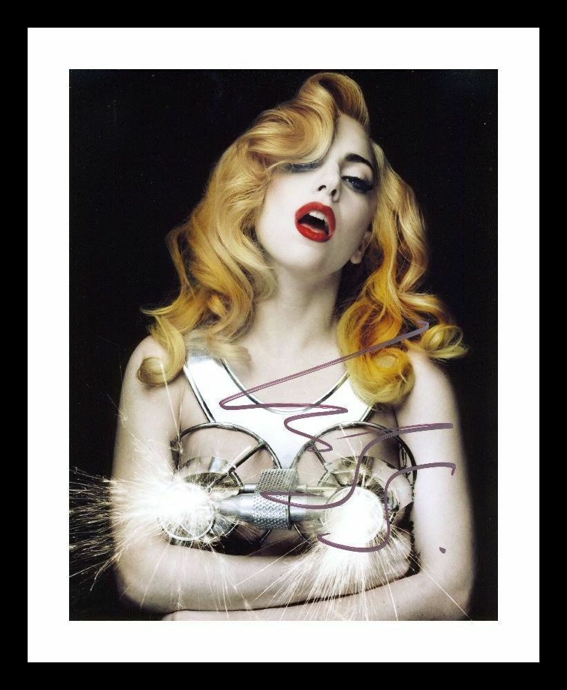 Lady Gaga Autograph Signed & Framed Photo Poster painting 7