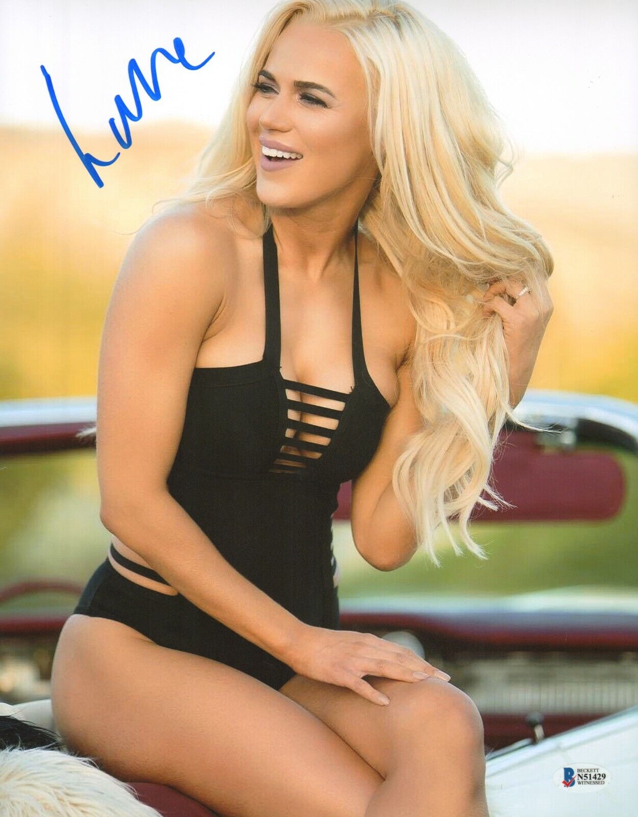 Lana Signed 11x14 Photo Poster painting BAS Beckett COA WWE Total Divas Picture Autograph CJ 429