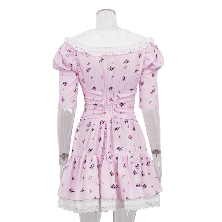 Ootddress Summer Printed Patchwork Mini Dress Female V-Neck Short Sleeve Slim Fashion Elegant Party Dress Gown For Women Dress 2025