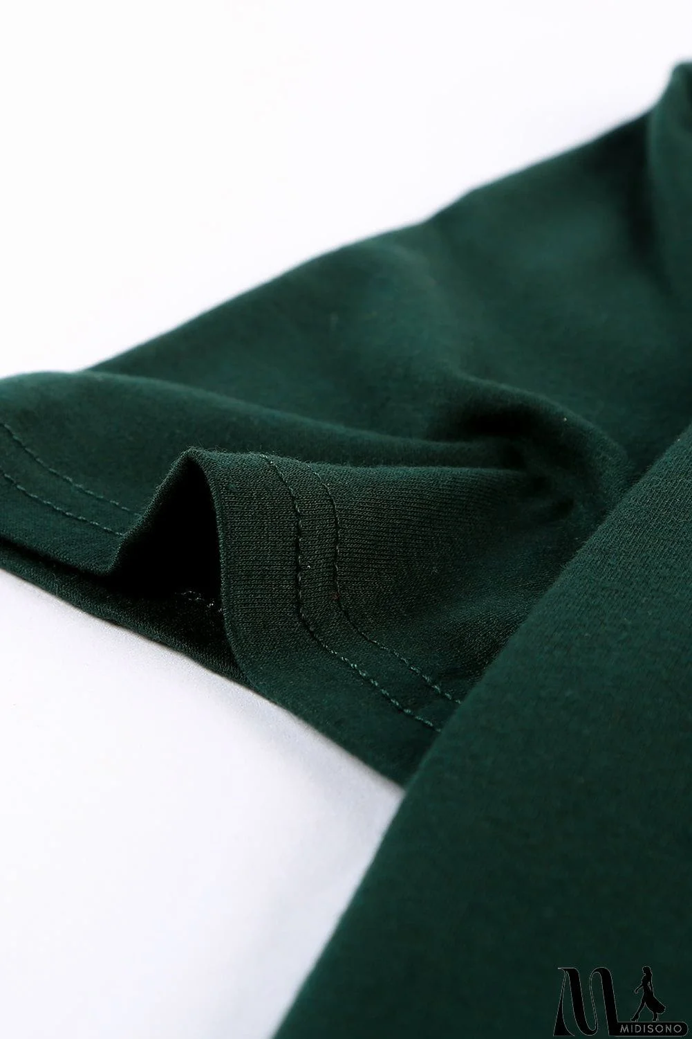 MidiSono - Solid Color V Neck Bodycon T-shirt