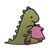 Sweet Knitting Dino