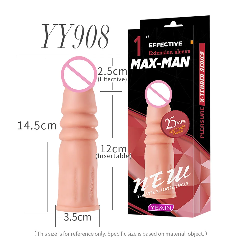Silicone Extension Penis Sleeve Set Male Wolf Teeth Cover Rosetoy Official