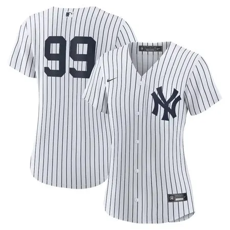 Women's New York Yankees #99 Aaron Judge  White Home Replica Player Jersey 6SBG