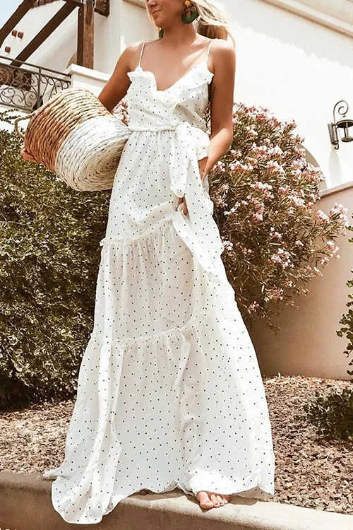 Sweet Style Dotted Maxi Dress