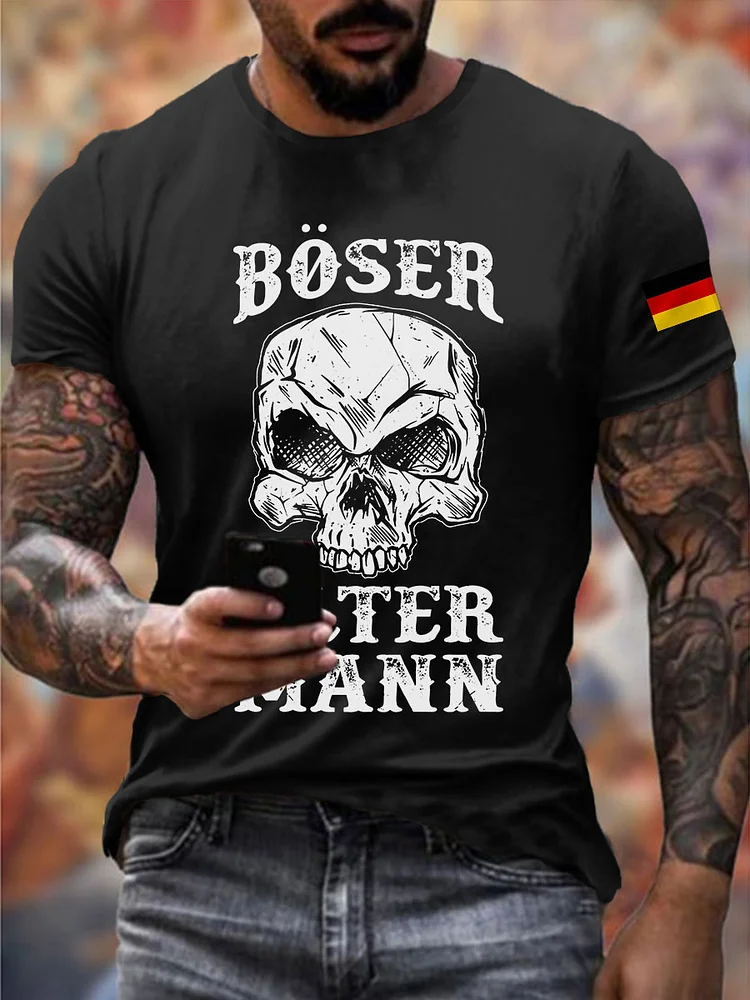Herren B&ouml;ser Alter Mann Print T-Shirt