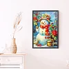 Diamond Painting-5D Full Round Drill Christmas Snowman(60*40 cm)