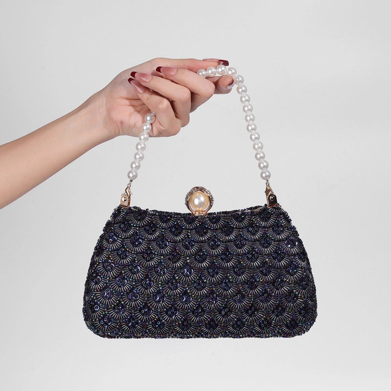 Silk Geometric Square Evening Bags