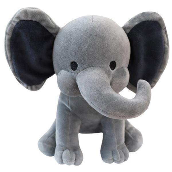 7.5" Cute Elephant Plush Toy Baby Sleeps with Long-nosed Elephant, Grey - rebornshoppe