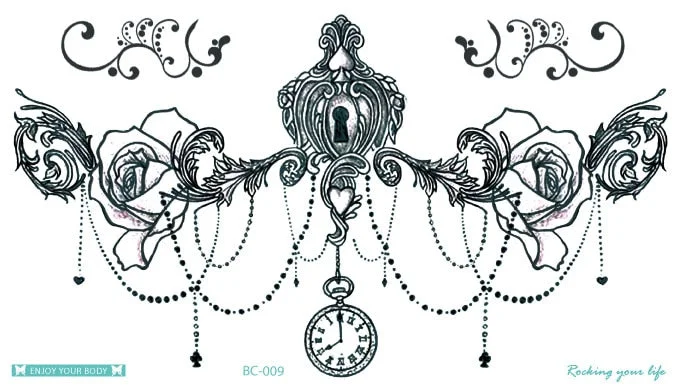 38 Kinds Adult Chest Back Tattoo Big Size Sexy Flowers Mandala Totem Waterproof Temporary Body Art Sticker tatouage temporaire