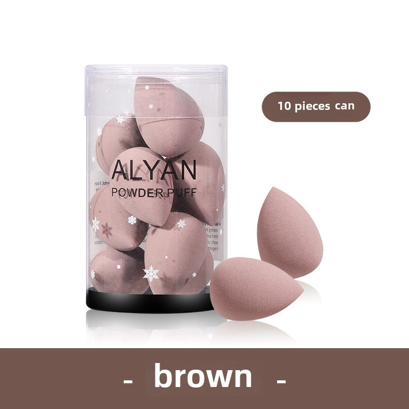 ALYAN Mini Beauty Egg Cylinder 10 Pack Soak Water Enlarged Wet And Dry Cosmetic Sponge Powder Puff Foundation BB