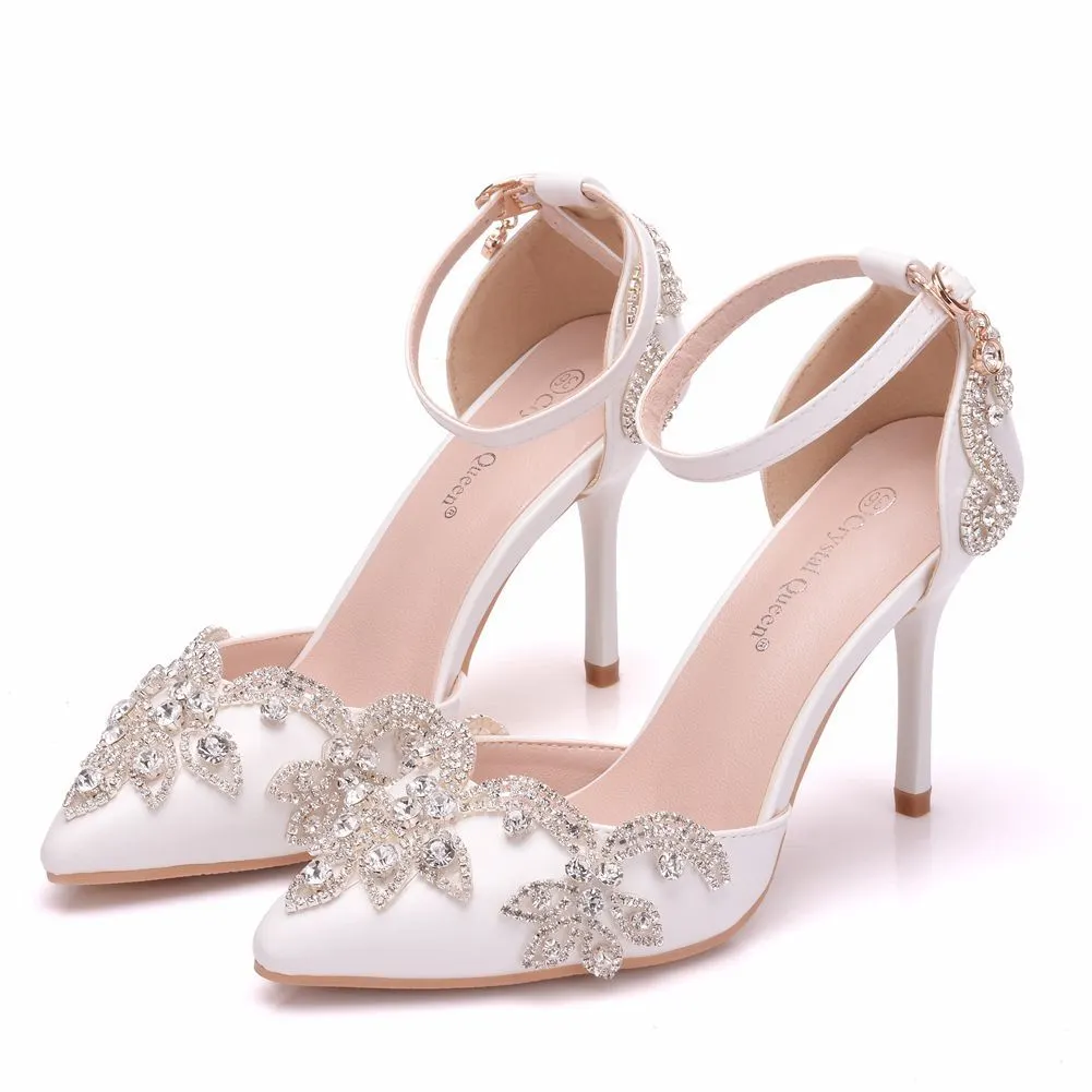 Breakj Breakj Solud Sandals Fine-Heeled Pointed Sandals White Pointed Shoes Women's High Heels P09JBH