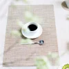 Non-slip Mats Dining Table Mat  Hand-weaved Rectangle  Coffee Cup Pad Heat Insulation Kitchen Accessories Table Placemat