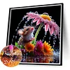 Flower Mouse-Full Round Diamond Painting(40x40cm)