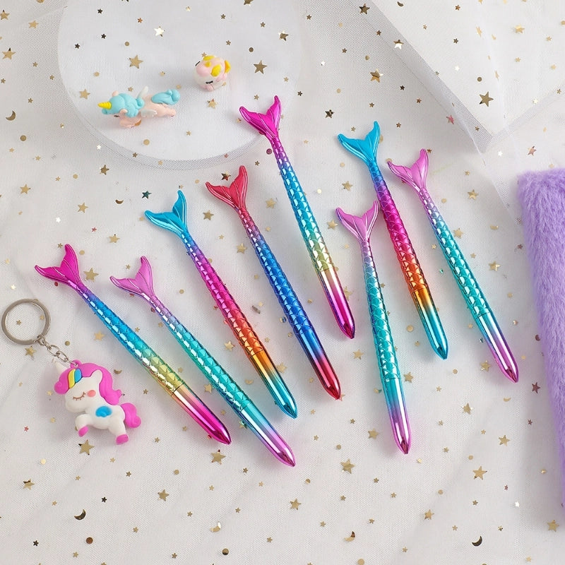 1 Piece Fish Tail Class Learning Graduation Plastic Cartoon Style Cute Minimalist Gel Pen