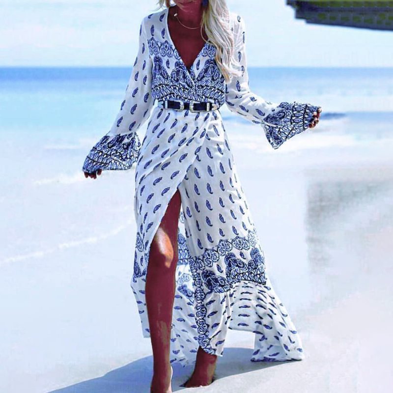 Vacation Beach Cover Style Dress For Women Maxi Dresses MusePointer