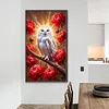 Eule und Blume komplette DIY-5D-Runden-Drill Edelsteinkunst-Diamant-Mal-Kits f&uuml;r Erwachsene/Anf&auml;nger Geschenkidee f&uuml;r Heimwanddekoration Diamant-Kunst