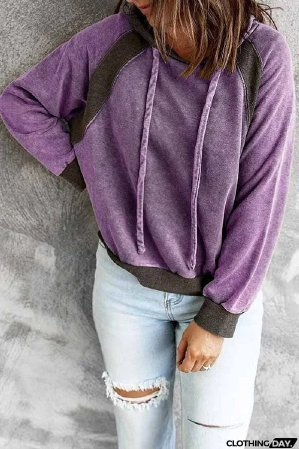 Morning Coffee Vintage Patchwork Hoodie