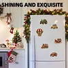 6PCS Vehicles DIY Pearl Diamond Painting Christmas Fridge Magnets, Sparkling Rhinestone Refrigerator Magnet Craft Kit for Home Decor & Gifts