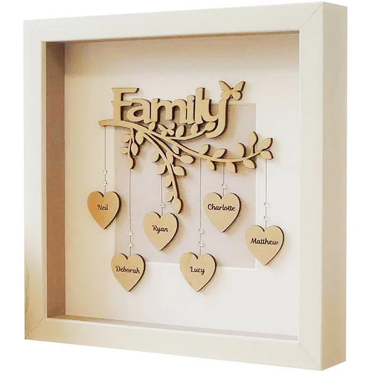 Personalized Family Tree Frame Custom 6 Names Family Decor Gifts