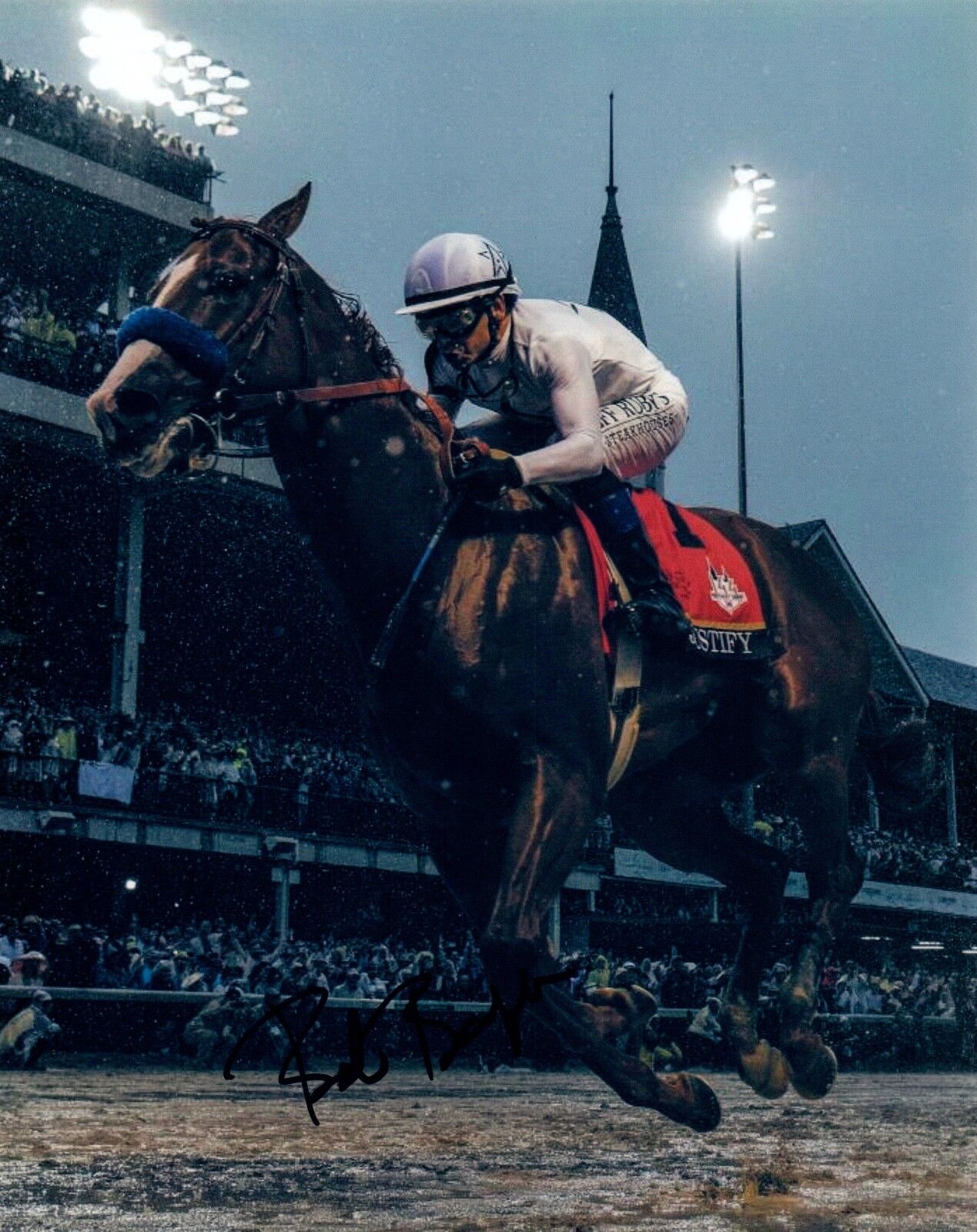 Bob Baffert Signed Autograph 8x10 Photo Poster painting Mike Smith Justify Horse Trainer COA