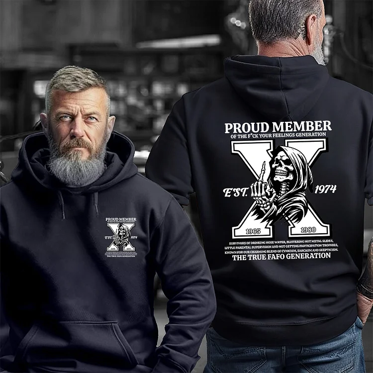 Generation X 2 Side T-shirt, Proud Member FAFO Shirt, Unisex Hoodie, Custom Year Of Birth Sweatshirt