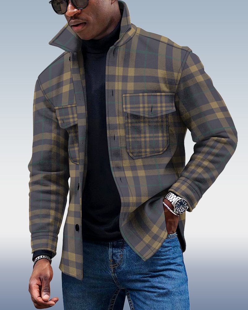 Men's Casual Geometric Pattern Jacket 015