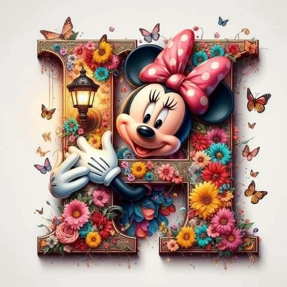 Diamond Painting - Full Round Drill - Minnie Mickey Alphabet(Canvas|40*40cm)