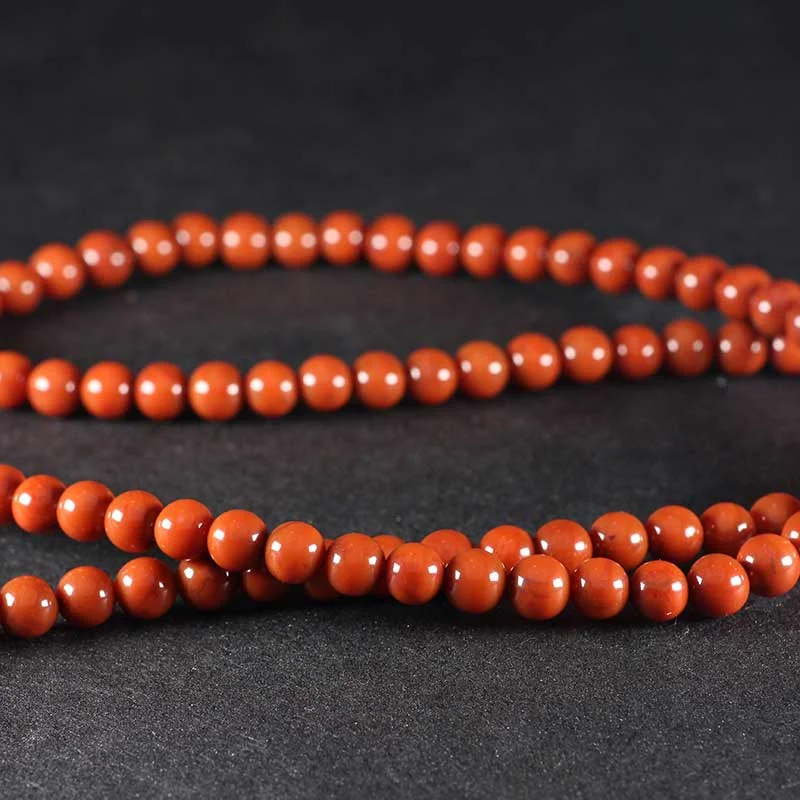 Natural Red Agate 108 Beads Calm Bracelet Mala