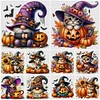(Multi-Style) Halloween Pumpkin Gnome-14CT Counted Cross Stitch 40*40cm/15.75*15.75in