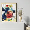 >SALE<Full Embroidery Eco-cotton Thread 11CT Printed Cow Cross Stitch Kit 40x50cm