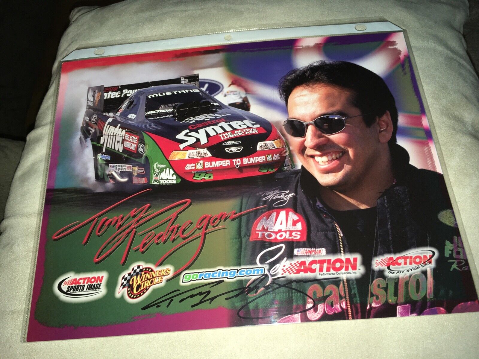 Ted Pedregon Signed IHRA Funny Car Racing Promo Photo Poster painting W/Our COA C