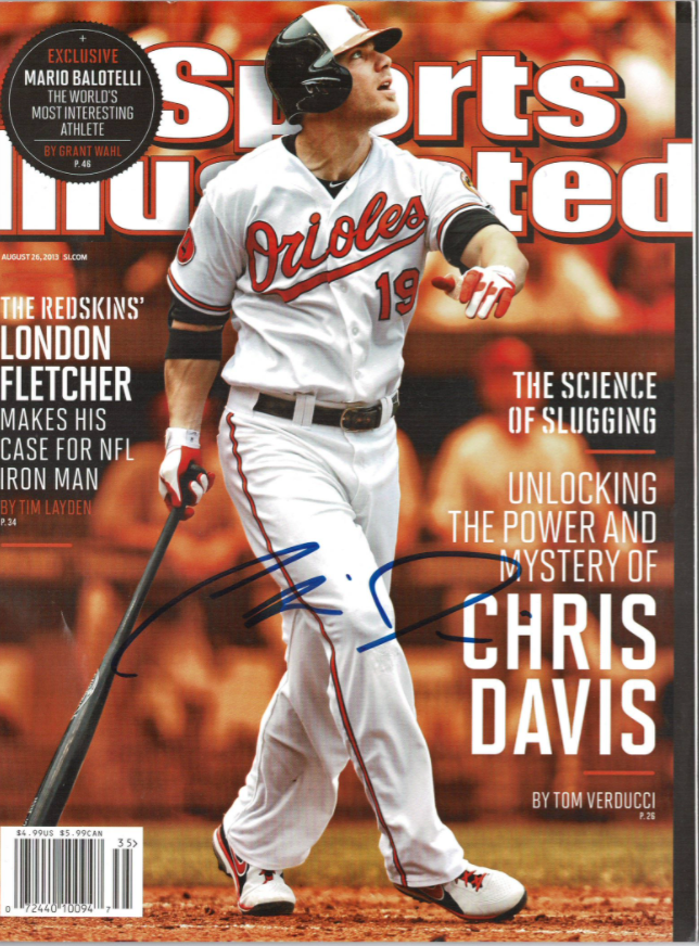 Chris Davis signed autographed Sports Illustrated magazine! AMCo! 2644