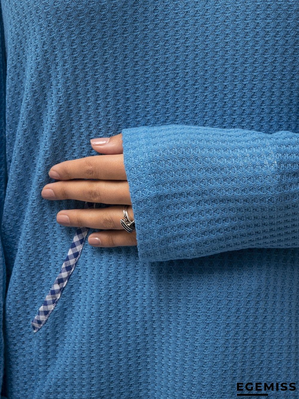 Grey Casual Solid plus size Outerwear | EGEMISS