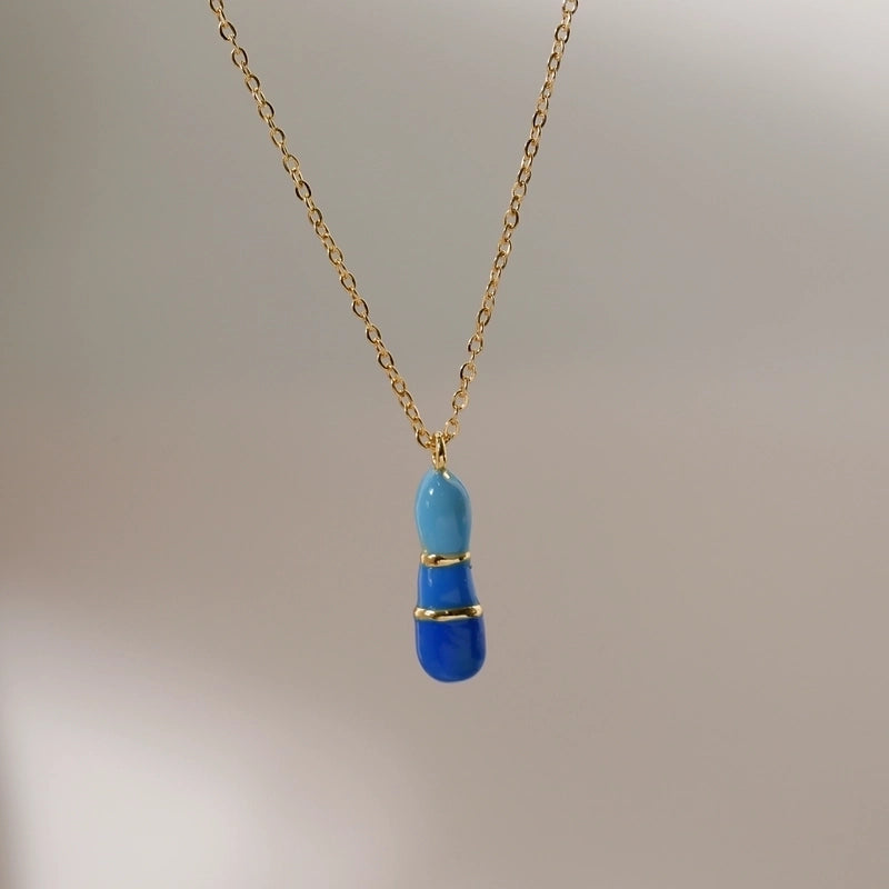 Copper 14K Gold Plated Chain Letter Pendant Necklace