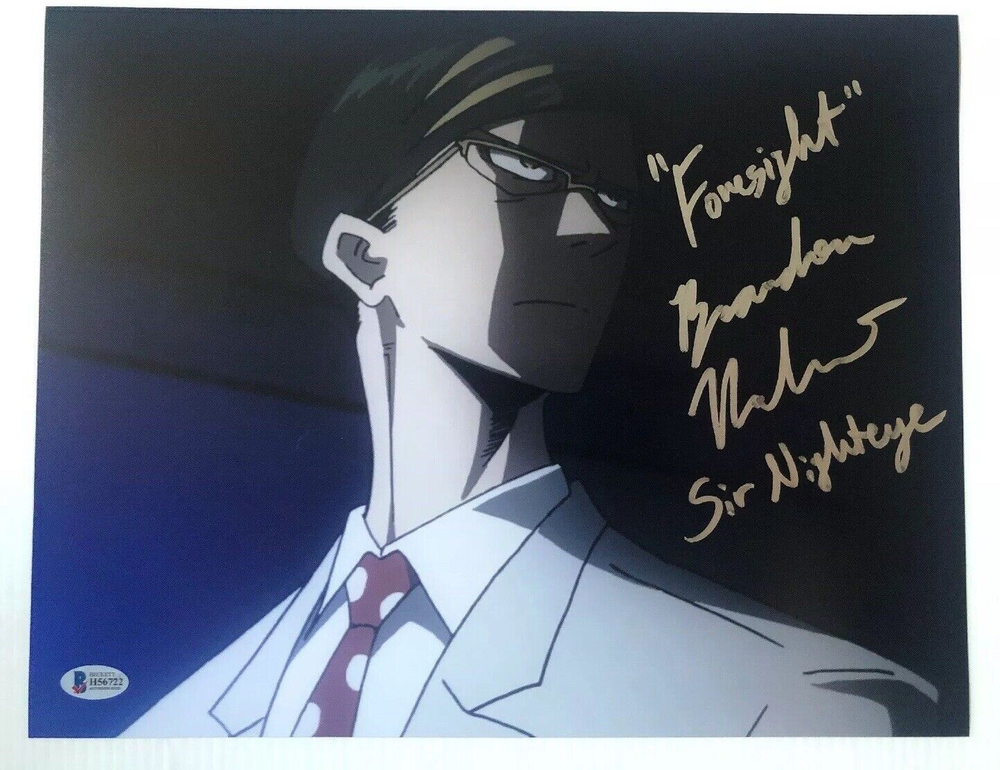 Brandon Mcinnis Signed 11x14 Photo Poster painting Sir Nighteye My Hero Academia BECKETT COA 1