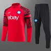 2023/2024 Napoli Half-Pull Training Suit Red Football Shirt 1:1 Thai Quality Set