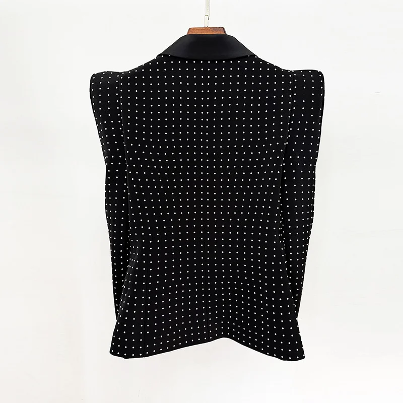 Nigikala Nigikala Early Spring New Personality Shrugging Point Suit Jacket Heavy Industry Pearl Nail Beads Half Skirt