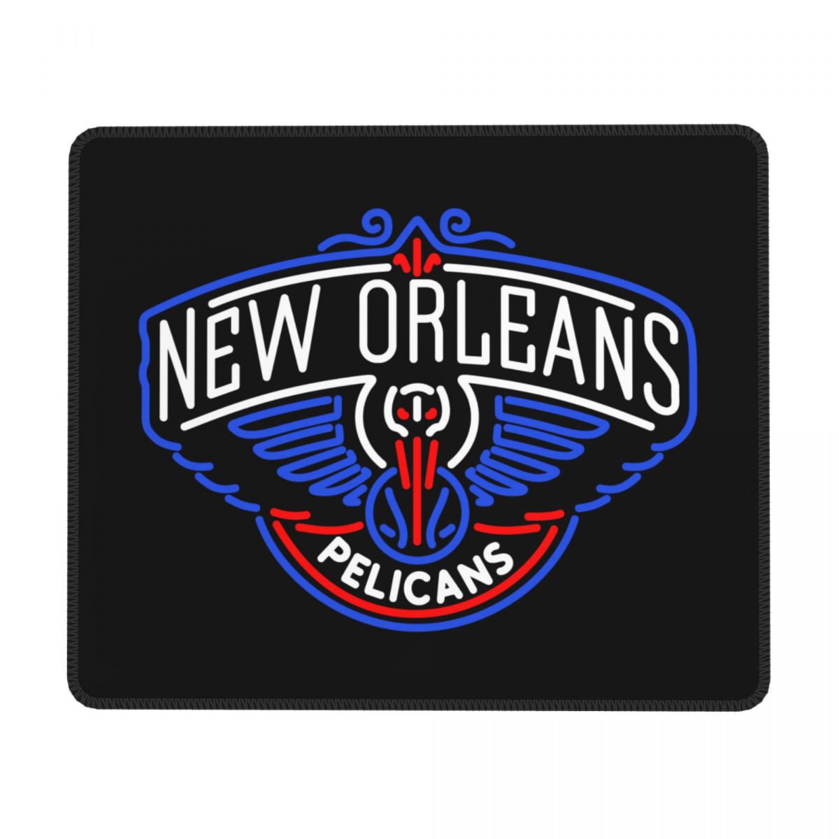 New Orleans Pelicans Black Square Waterproof Mouse Pad