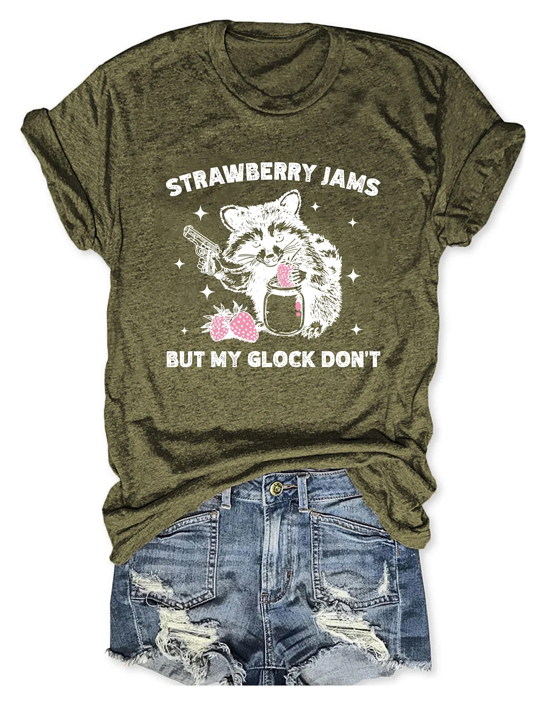 Strawberry Jams But My Glock Don&lsquo;t T-Shirt