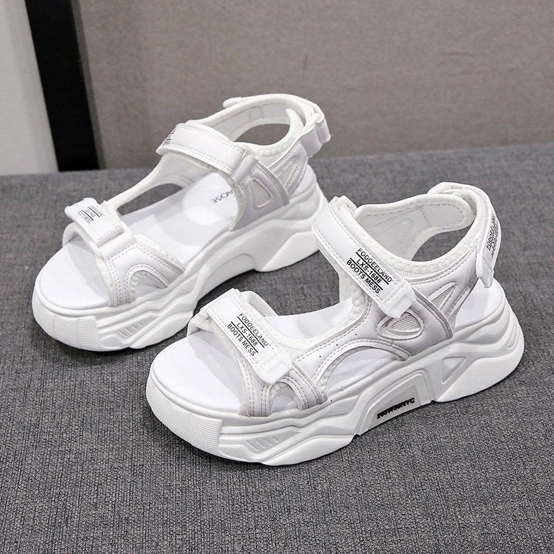 Fujin 6cm Women Sandals Cute Comfy Shoes Comfortable Ladies 2021 Slides Stylish Shoes Women Summer open toe Platform Sandals