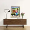 Diamond Painting -DIY Round Drill Blonde Girl Horse Dog