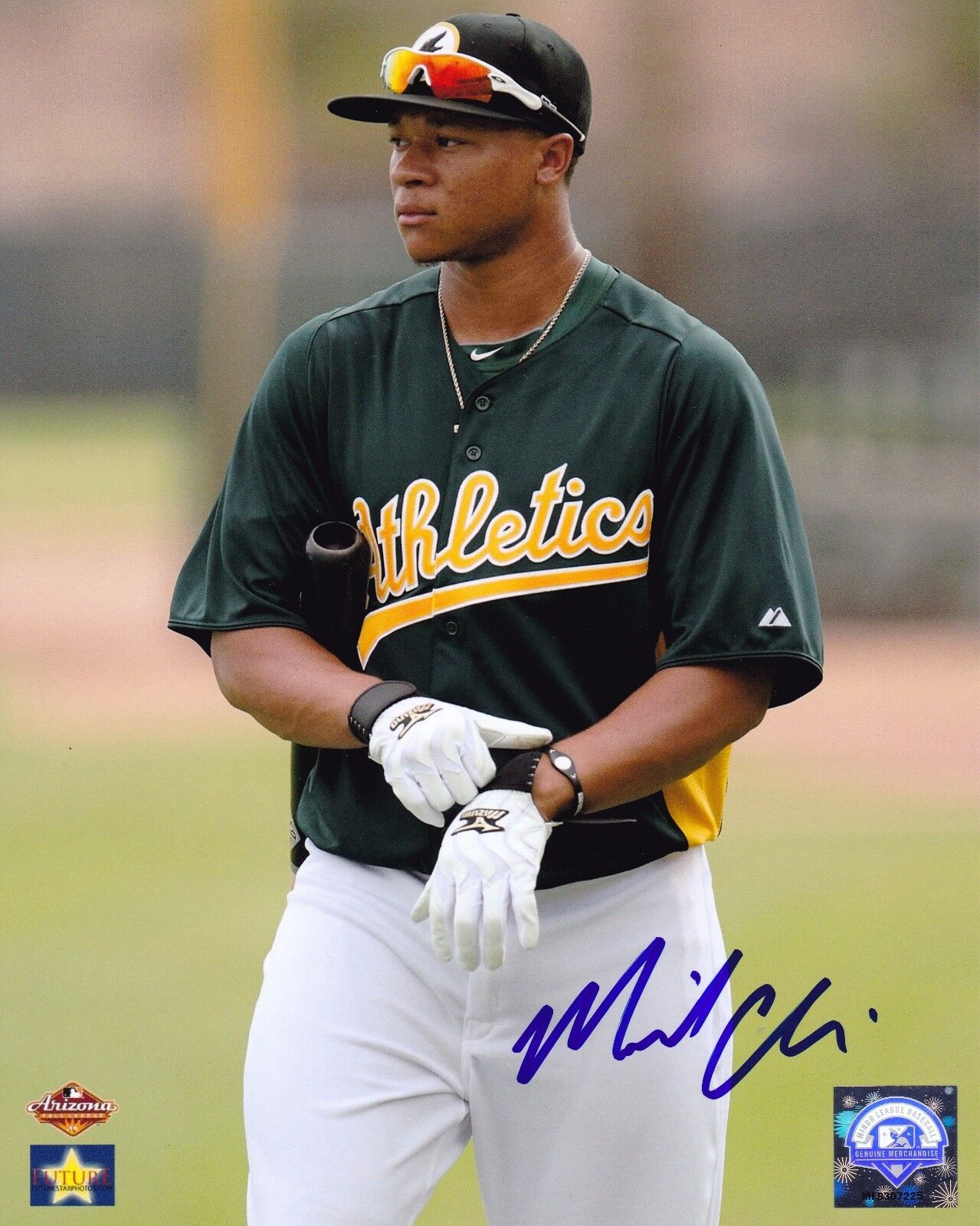 Michael Choice autographed 8x10 Oakland Athletics#S768