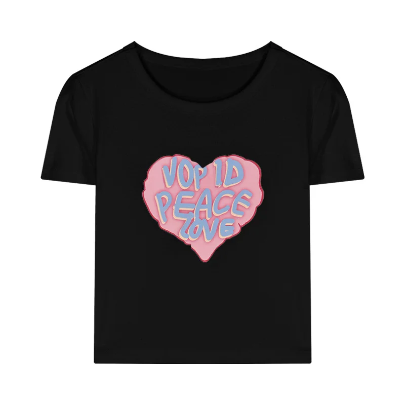 Brownm Brownm T-Shirt Girl 2023 Summer New Ins Trendy Sweet Hot Girl Print Design Sense Short Slim Student Top